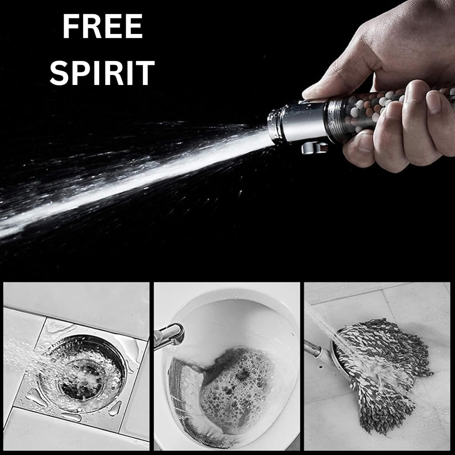 YKYI Electric Spin Scrubber,Cordless Cleaning Brush,Shower Cleaning Brush with 8 Replaceable Brush Heads, Power Scrubber 3 Adjustable Speeds,Adjustable & Detachable Long Handle,Voice Broadcast